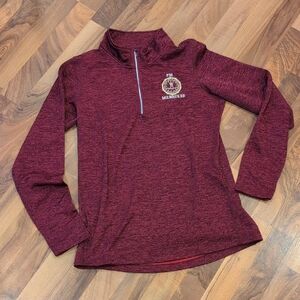 🥞 Women's Burgundy Quarter-Zip Sweater